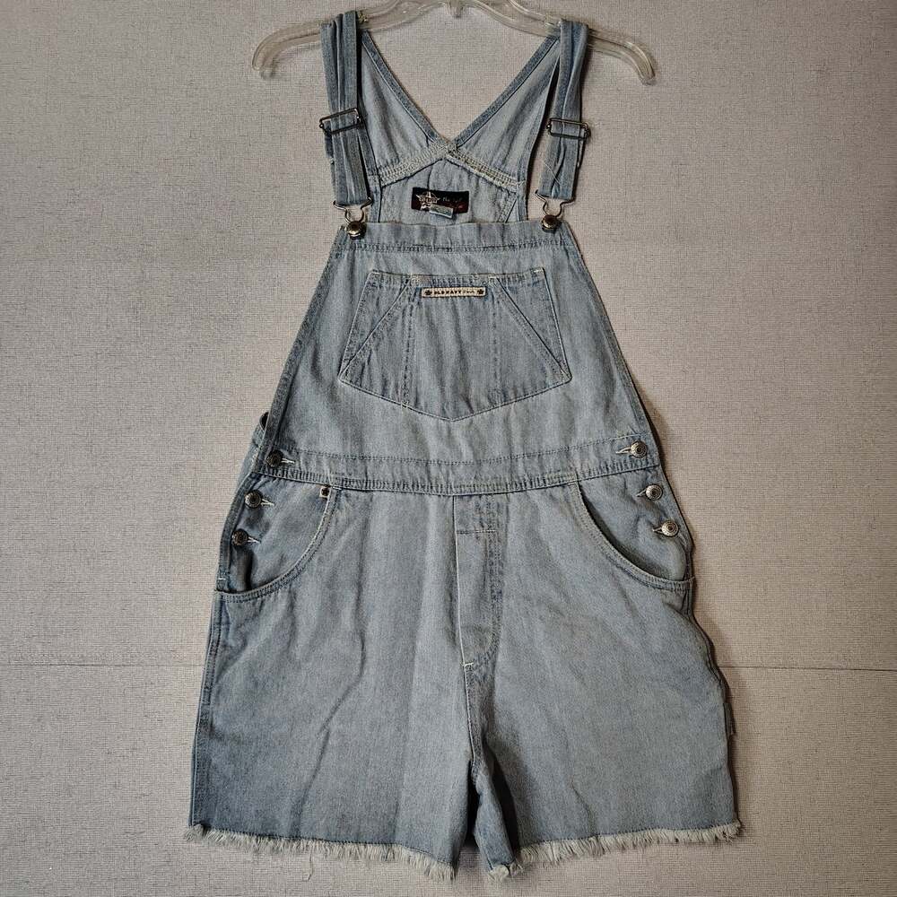 Vintage Old Navy Jeans Shortalls Womens L Light Wash Denim 90s Y2K Retro Grunge